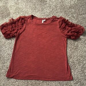 Cato ruffle sleeve top size S
